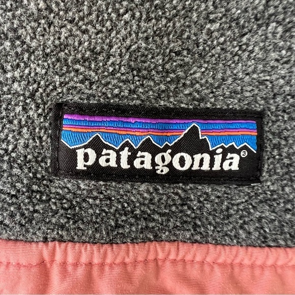 Patagonia Synchilla Snap-T Fleece Pullover Gray Pink Medium Gorpcore Hiking GUC - Picture 9 of 11
